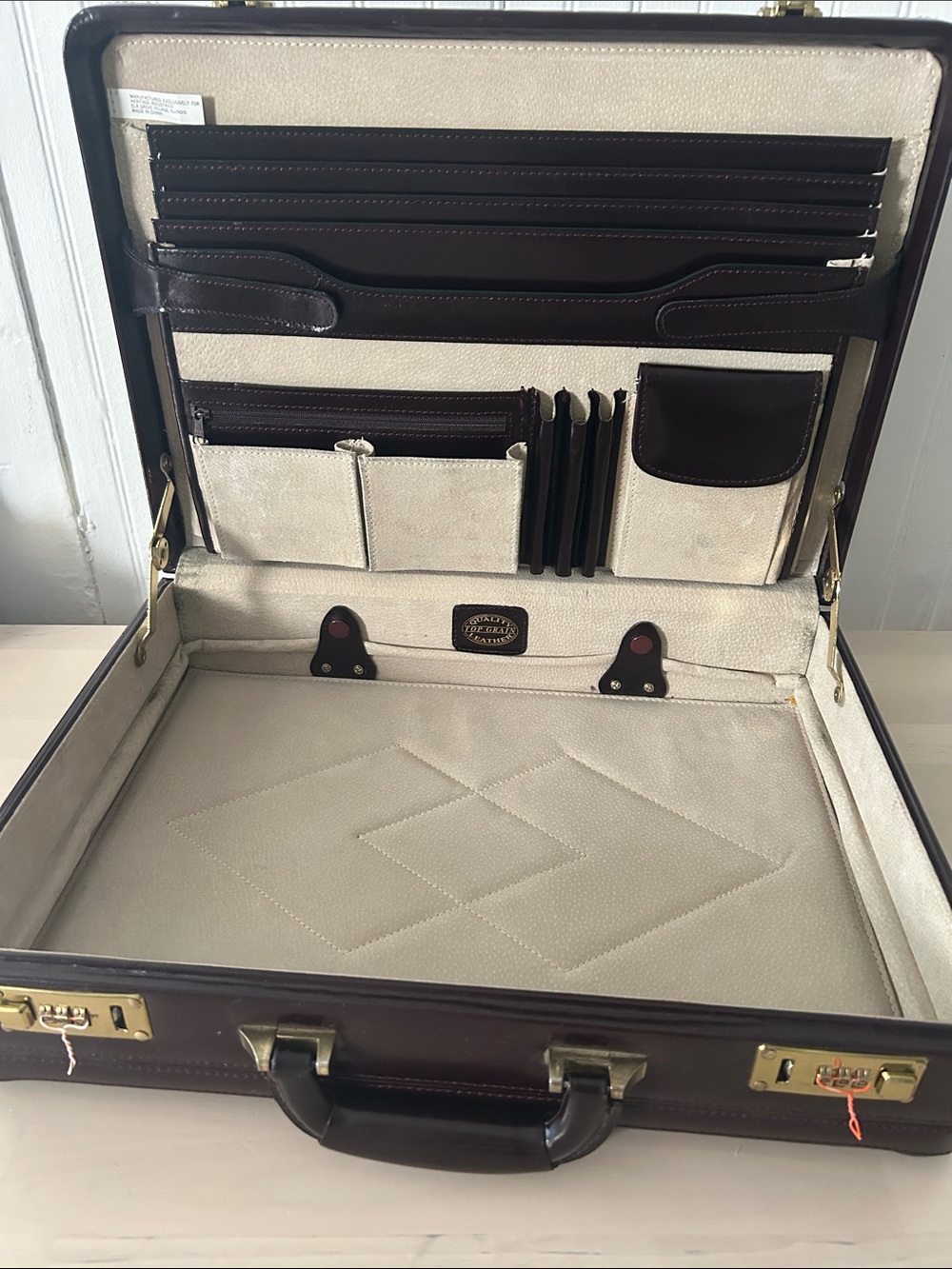 Vintage Heritage Industries Hard-shell Top-grain Leather Briefcase